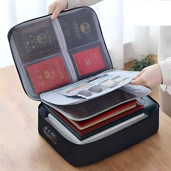 Waterproof Portable Document Storage Bag – Your Travel Organizer & File Protector!